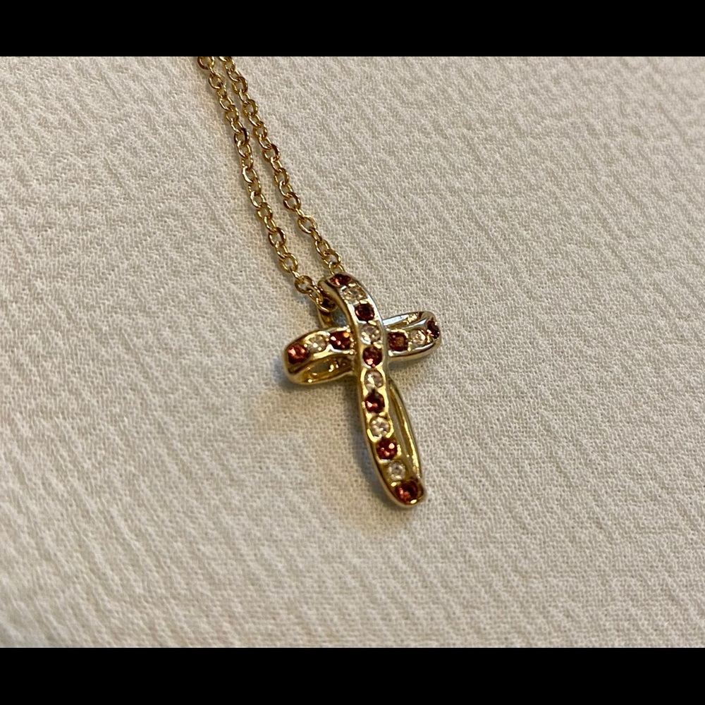 Amethyst Cross Pendant Necklace